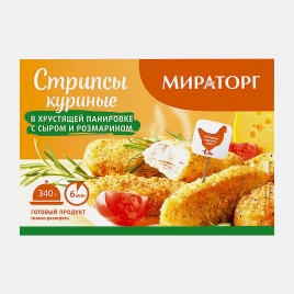Стрипсы куриные Мираторг с сыром и розмарином 340г