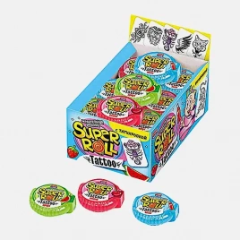 Жевательная резинка Super Roll Tattoo Канди Клаб 12г в ассортименте