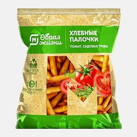 Хлебные палочки со вкусом томата и садовых трав М Образ жизни 120г