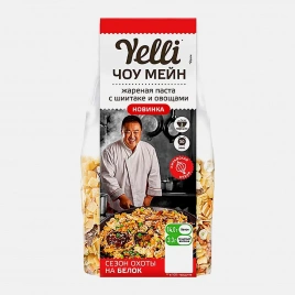 Жареная паста Чоу Мейн с шиитаке и овощами Yelli 170г