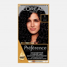 Стойкая краска для волос L’Oreal Paris Preference оттенок 1.0 Черный
