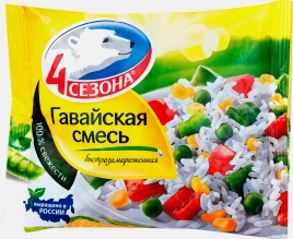 Смесь овощная 4 Сезона Гавайская быстрозамороженная 400г