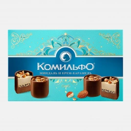 Конфеты шоколадные Миндаль и крем-карамель Комильфо 116г