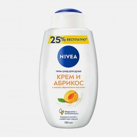 Крем-гель для душа Молоко и абрикос NIVEA 750мл