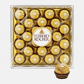Конфеты шоколадные Ferrero Rocher из молочного шоколада с начинкой из крема и лесного ореха 300г