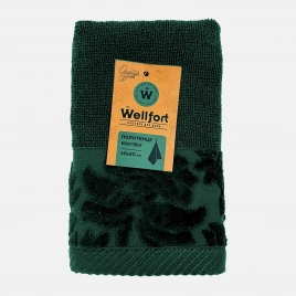 Махровое полотенце зелёное Bohemian Wellfort 30*60см