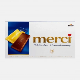 Шоколад Молочный Merci 100г