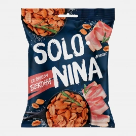Арахис со вкусом бекона жареный Solonina 130г