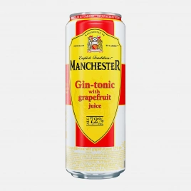 Напиток Manchester Джин-тоник грейпфрут 7.2% 450мл