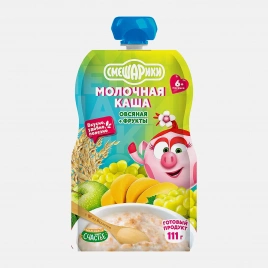 Молочная каша рисовая с 9 месяцев/овсяная с 6 месяцев Маленькое Счастье 111г в ассортименте