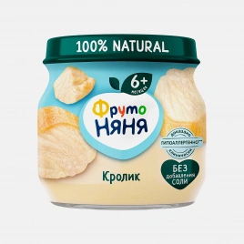 Пюре из кролика с 6 месяцев Фрутоняня 80г