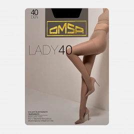 Черные колготки женские 40 den р.2 Omsa Lady