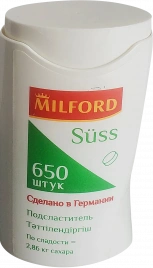 Зюсс Заменитель сахара 650 таблеток Milford 39г
