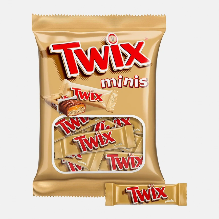 Конфеты шоколадные Twix Minis 184г фото 1