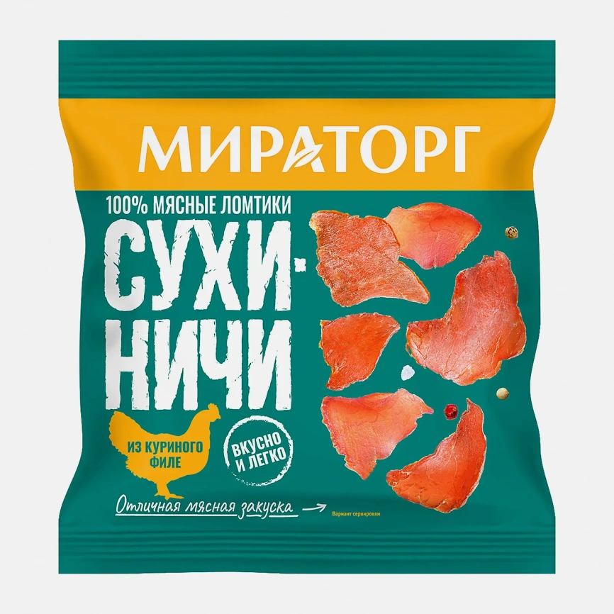 Снеки сухиничи из куриного филе Мираторг 40г фото 1