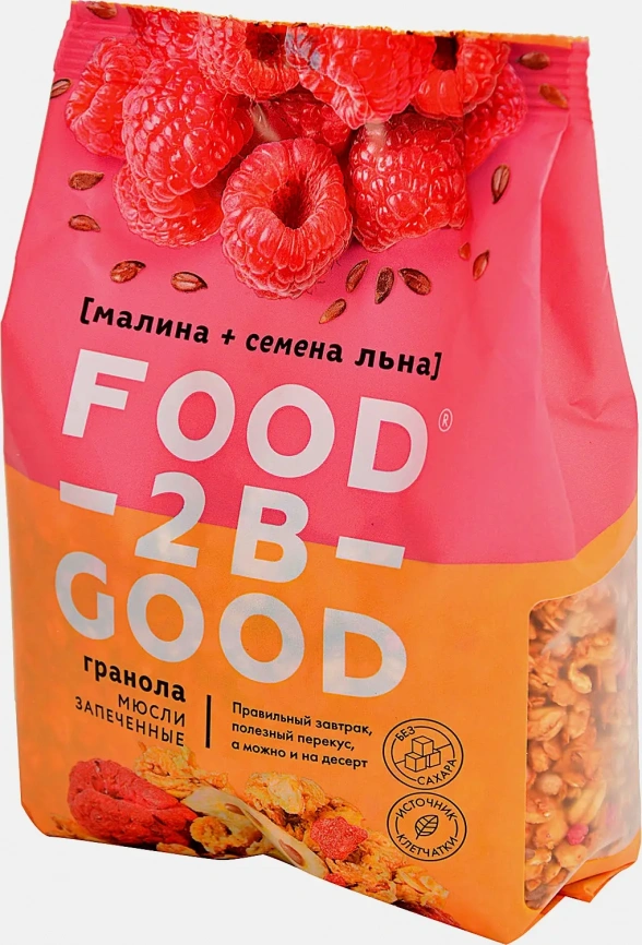 Гранола Foodtobegood Малина и семена льна 300г фото 6