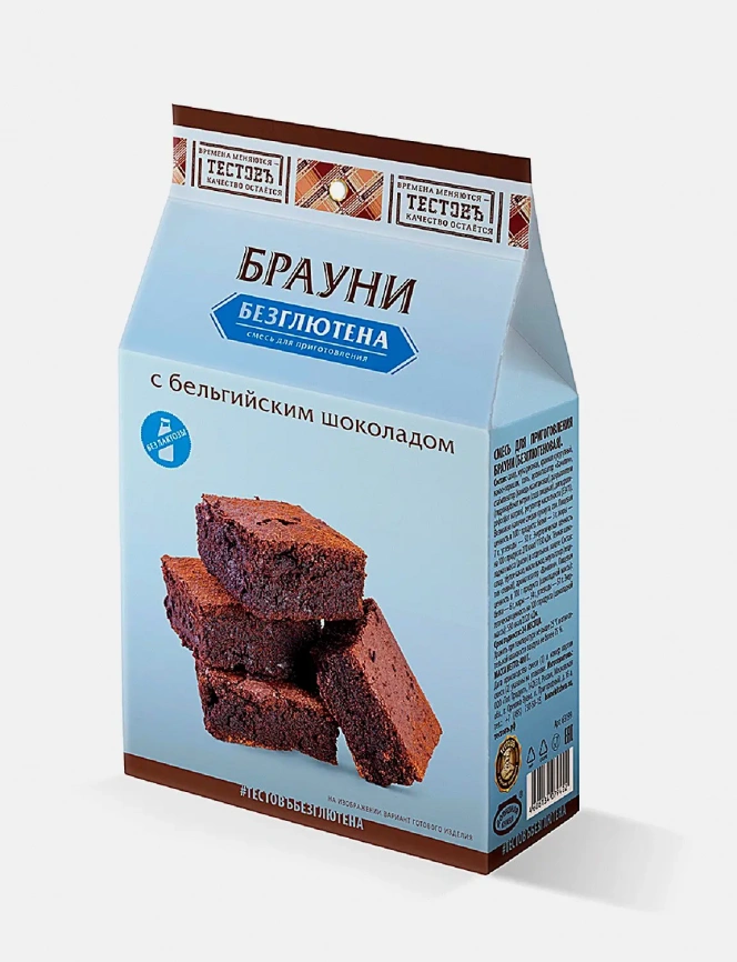Готовая смесь Тестовъ Брауни без глютена 400г фото 1