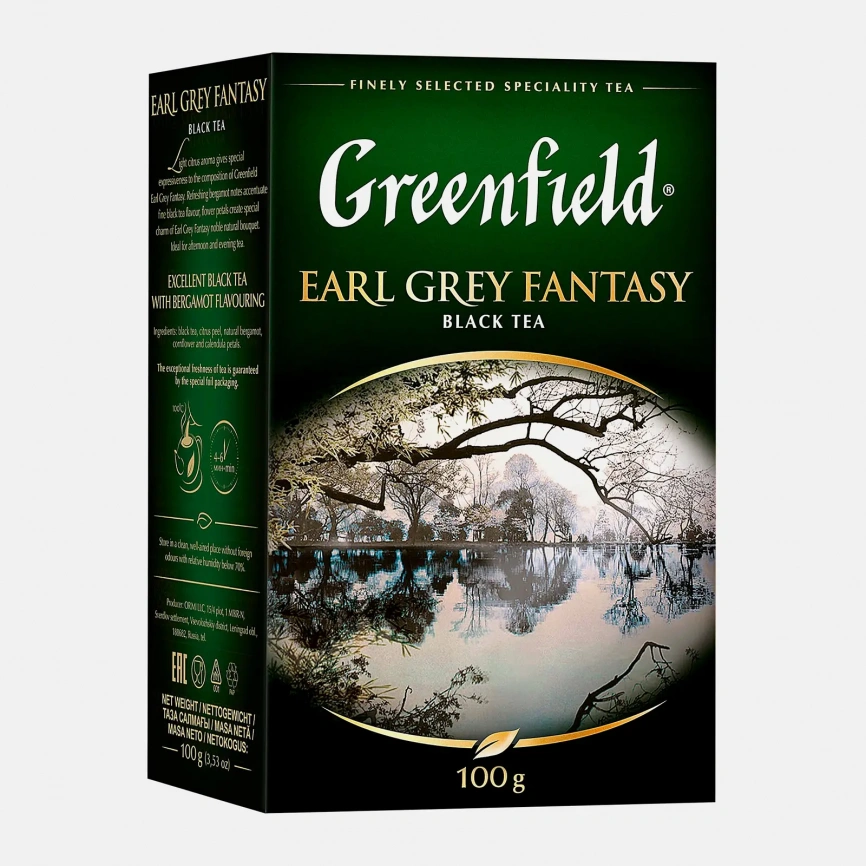 Чай черный Greenfield Earl Grey Fantasy с бергамотом 100г фото 2