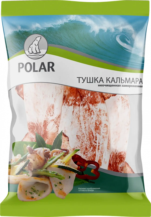 Кальмар Polar тушка неочищенная 500г фото 1