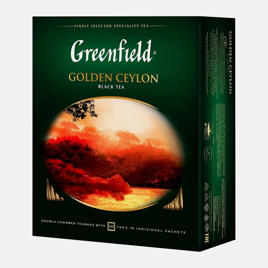 Чай черный Greenfield Golden Ceylon 100пак фото 2