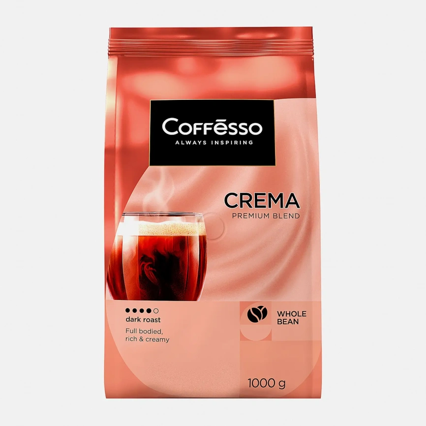 Кофе в зернах Coffesso Crema 1кг фото 1
