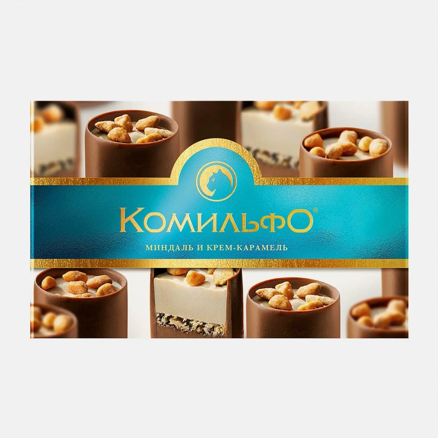 Конфеты шоколадные Миндаль и крем-карамель Комильфо 116г фото 2
