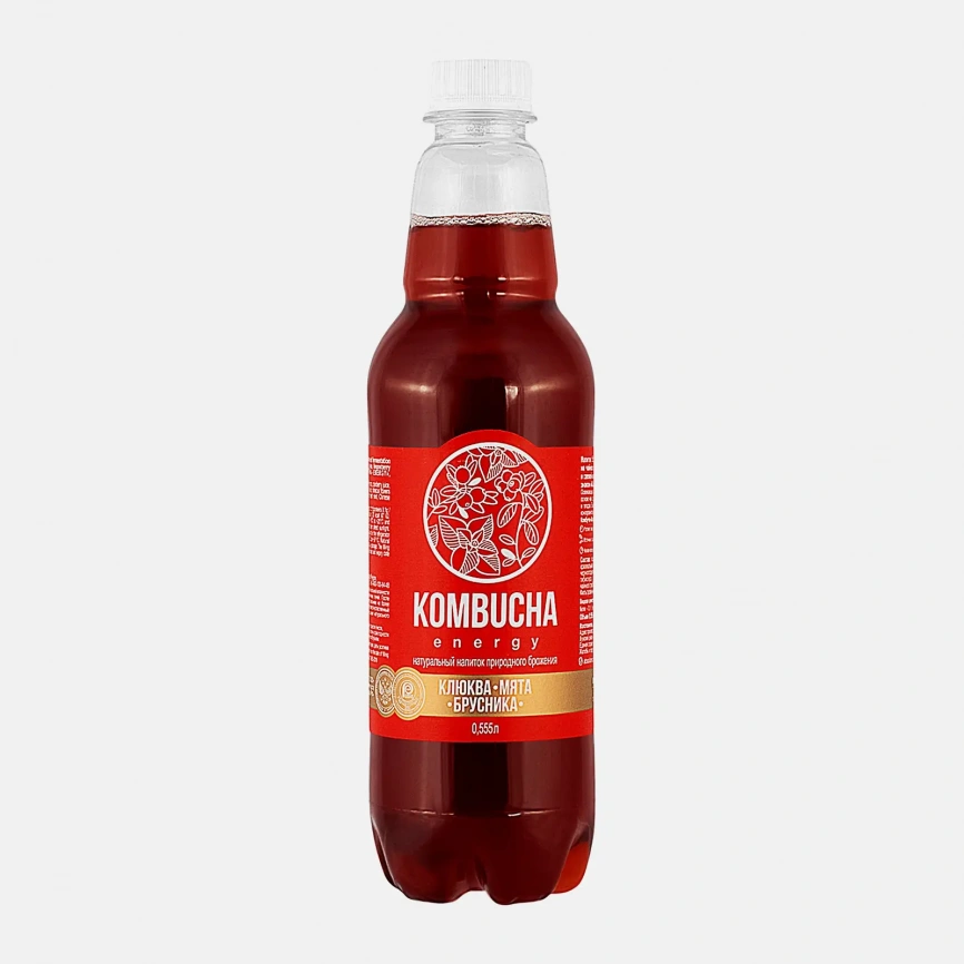 Напиток Kombucha Energy натуральный природного брожения Клюква-мята-брусника 555мл фото 1