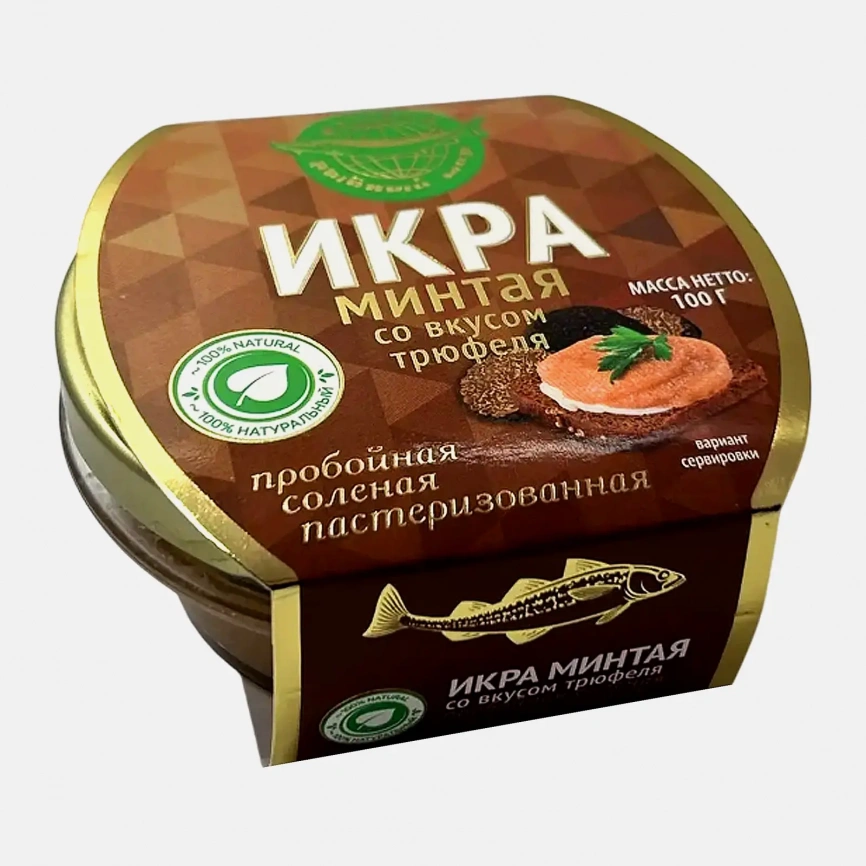 Икра минтая трюфель Русский Рыбный Мир 100г фото 1