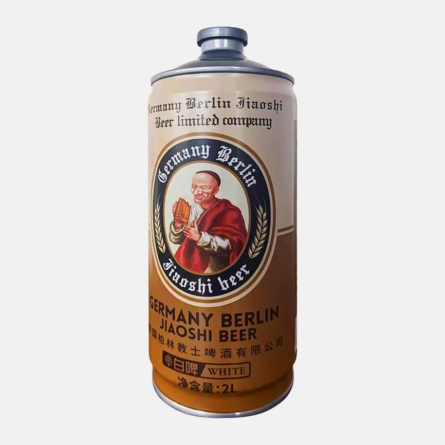 Светлое пиво нефильтрованное White Beer Berlin Priest 5% 2л фото 1