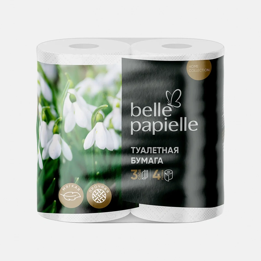 Туалетная бумага Belle Papielle 3 слоя 4 рулона фото 1