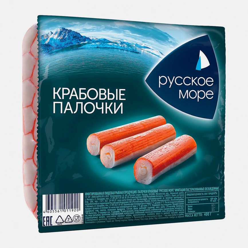 Крабовые палочки Русское Море 400г фото 1