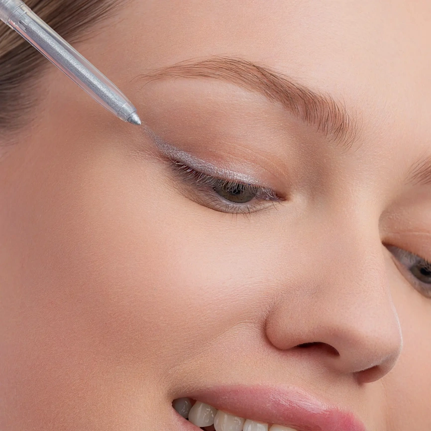 Карандаш для глаз Influence Beauty Spectrum автоматический тон 05 Серебряный фото 6