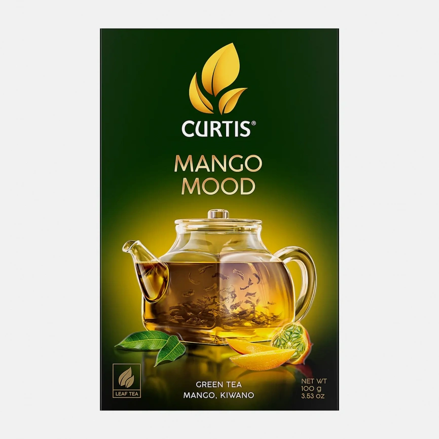 Чай зелёный Curtis Mango Mood с ароматом манго-кивано 100г фото 1