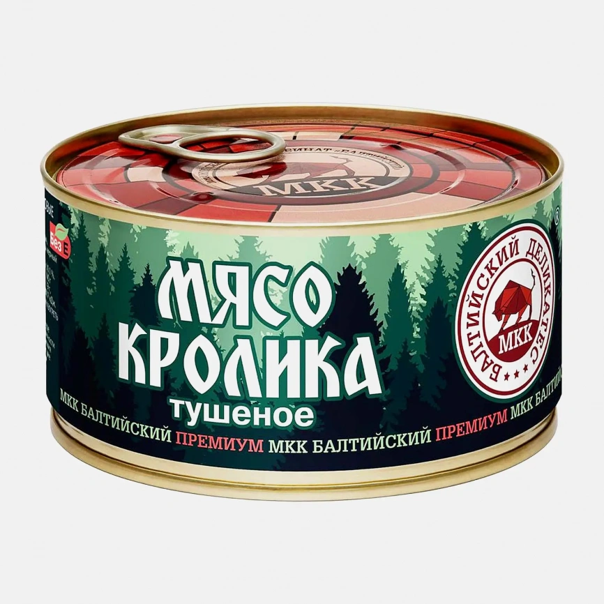 Мясо кролика Балтийский деликатес тушеное 325г фото 1