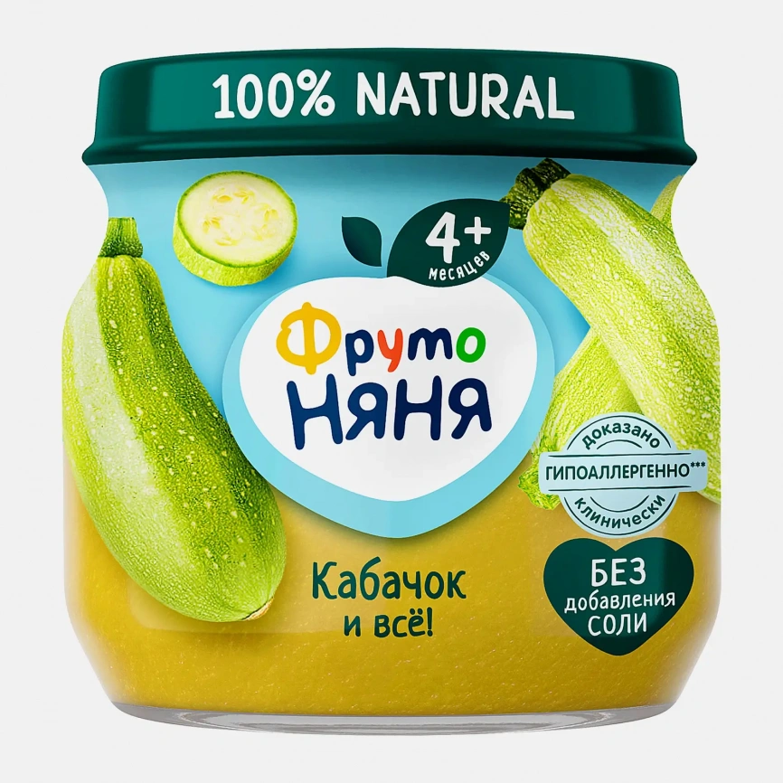 Кабачковое пюре с 4 месяцев Фрутоняня 80г фото 1