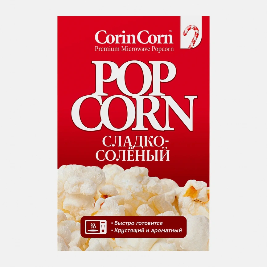 Попкорн Corincorn для СВЧ Сладко-солёный 85г фото 1