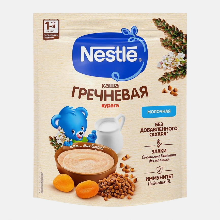 Каша Nestle Молочная Гречневая с курагой 200г фото 1