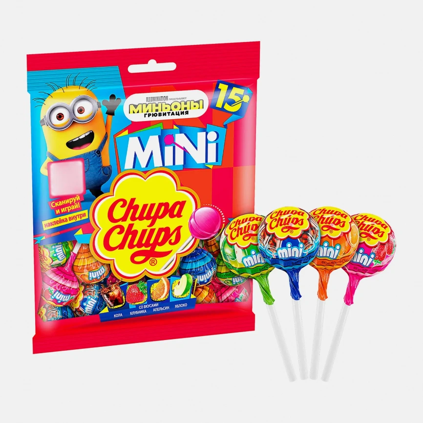 Карамель Chupa Chups Mini ассорти вкусов 90г фото 3