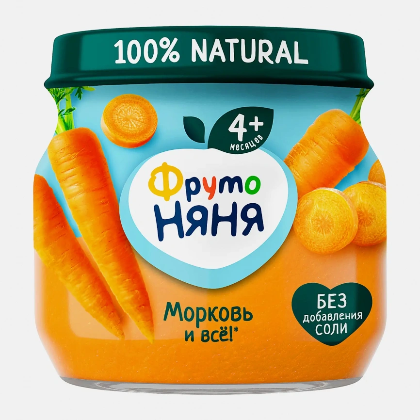 Морковное пюре с 4 месяцев Фрутоняня 80г фото 1