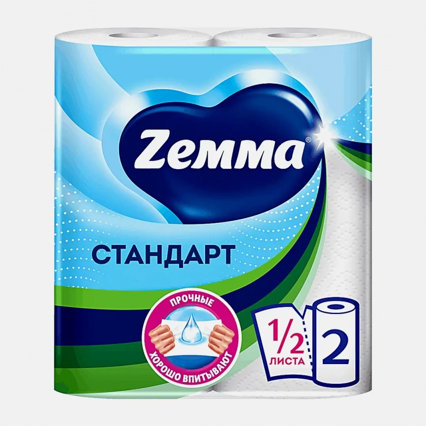 Бумажные полотенца белые Zemma 2 рулона 2 слоя фото 9