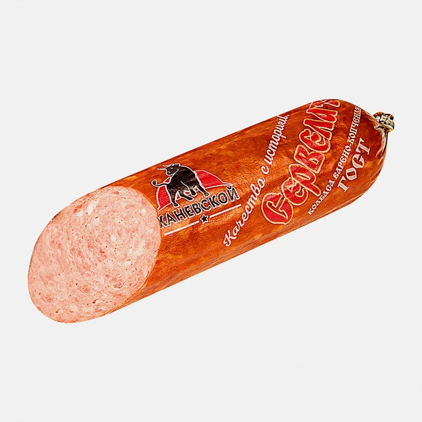 Колбаса Каневской МПК Сервелат варено-копченая весовая фото 2