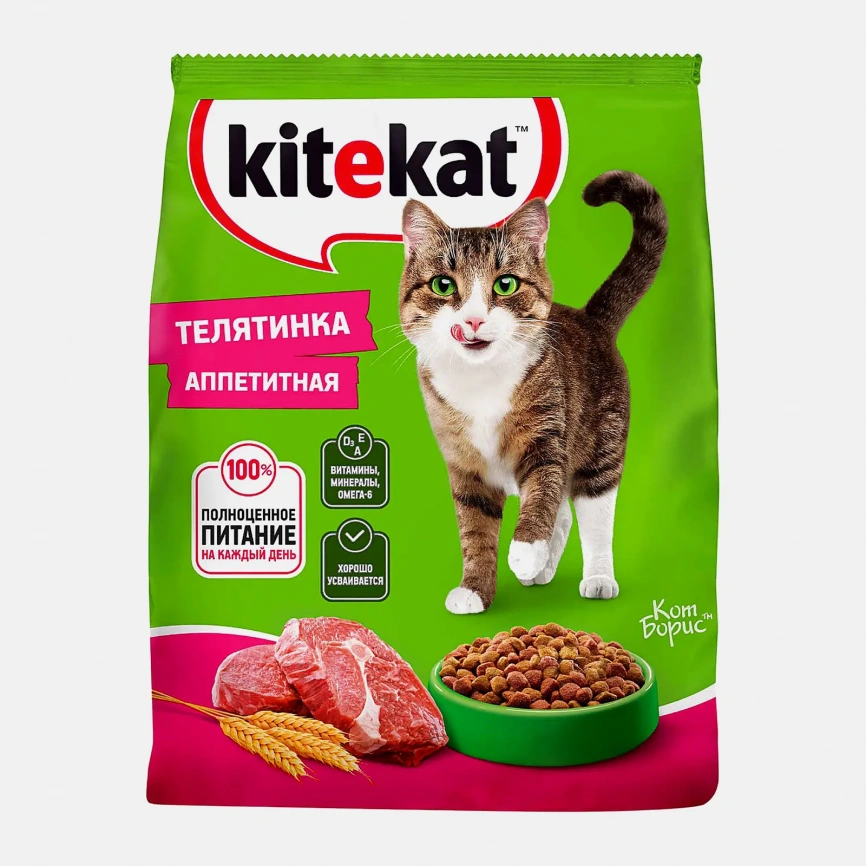 Сухой корм для кошек Телятинка аппетитная Kitekat 350г фото 2