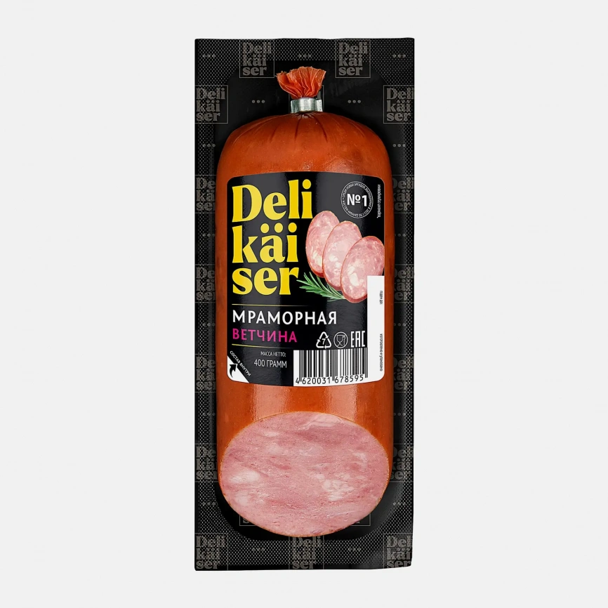 Ветчина Delikaiser Мраморная 400г фото 1