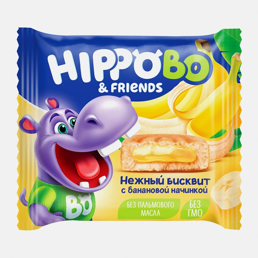 Пирожное Hippo Bo&Friends бисквитное банан 32г фото 2
