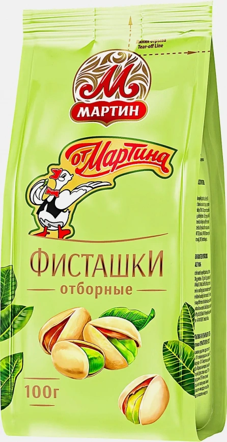Фисташки обжаренные неочищенные От Мартина 100г фото 1