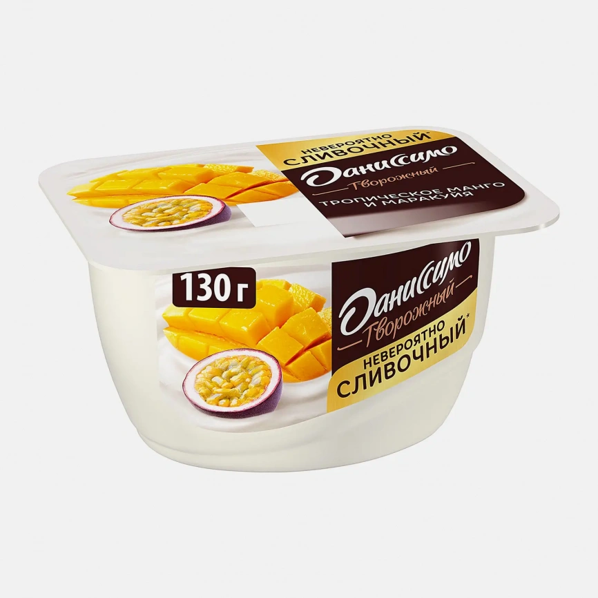 Творожный десерт Даниссимо со вкусом манго и маракуйя 5.6% 130г фото 1