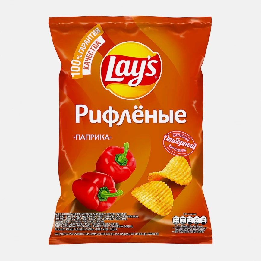 Чипсы Lays Рифлёные Паприка 140г фото 1