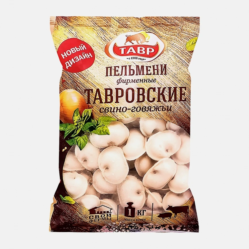 Пельмени Тавр Тавровские фирменные свино-говяжьи 1кг фото 1