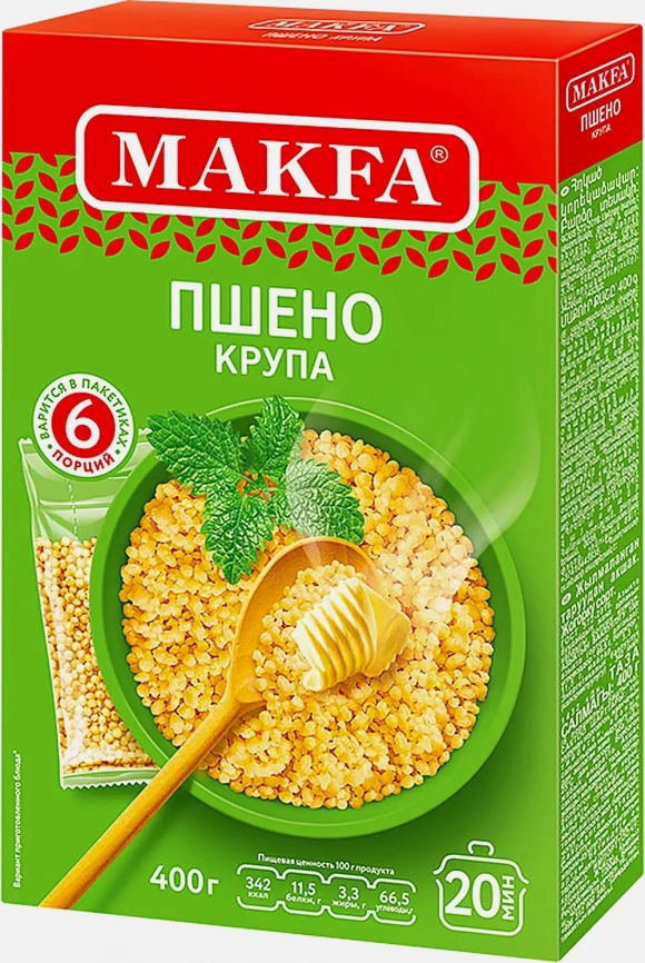 Пшено Makfa шлифованное 400г фото 1