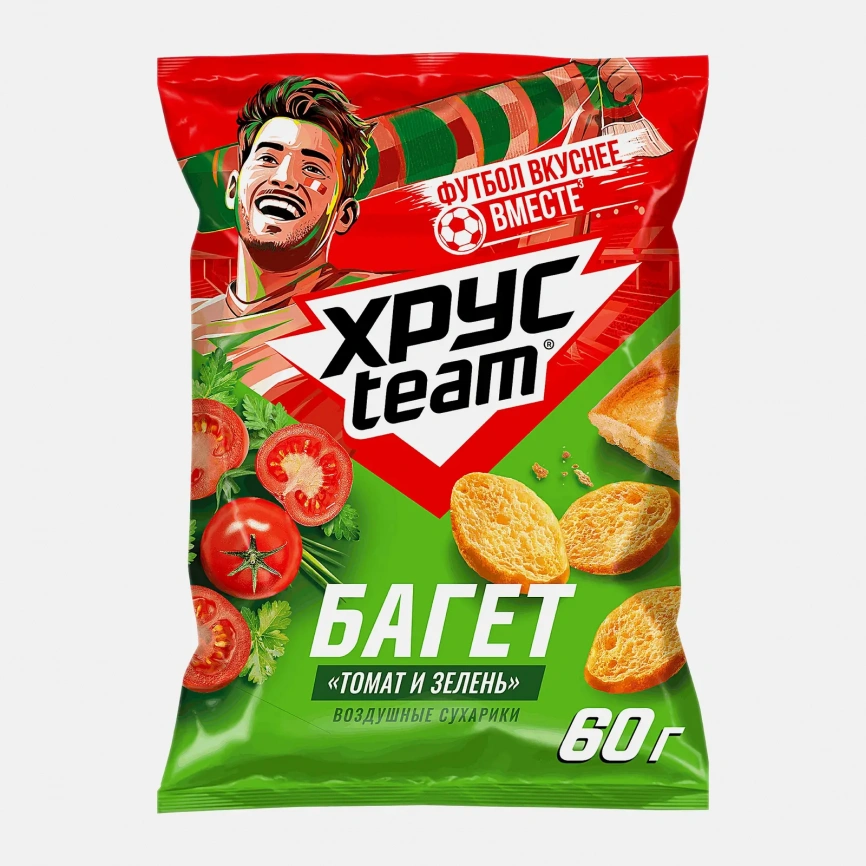 Сухарики Хрусteam Багет Томат и зелень 60г фото 1